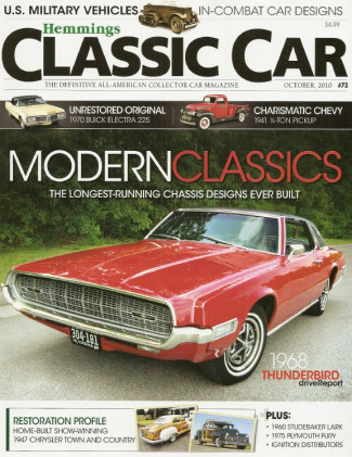HEMMINGS CLASSIC CAR 2010 OCT - T'BIRDS, MILITARY CARS, PONTIAC CONCEPTS